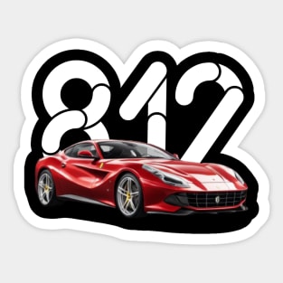 Ferrari 812 superfast victor art Sticker